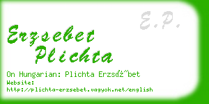 erzsebet plichta business card